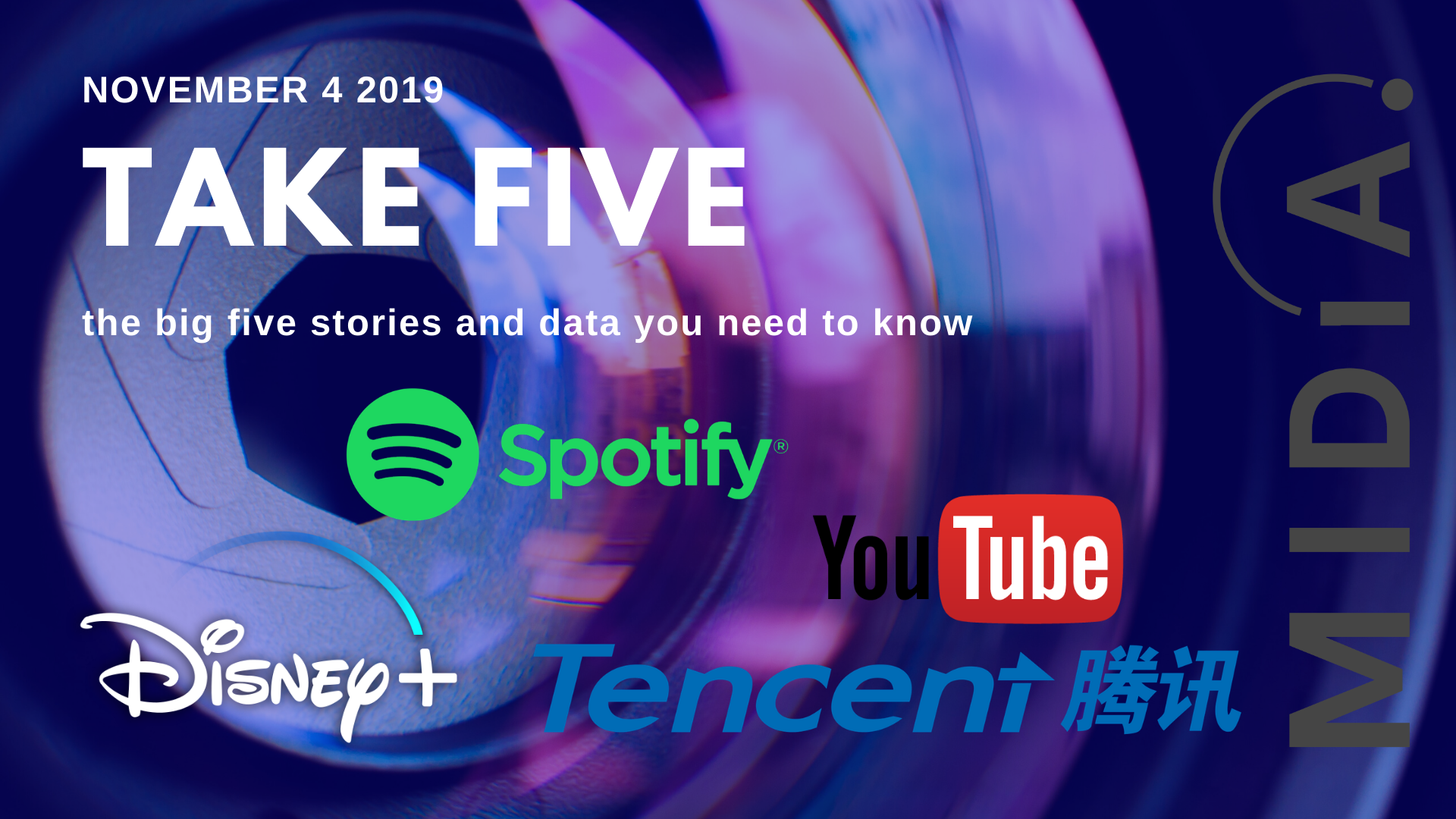 Cover image for Take Five (the big five stories and data you need to know) November 25th 2019