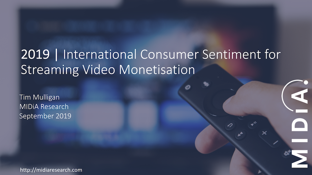 Cover image for International Consumer Sentiment for Streaming Video Monetisation