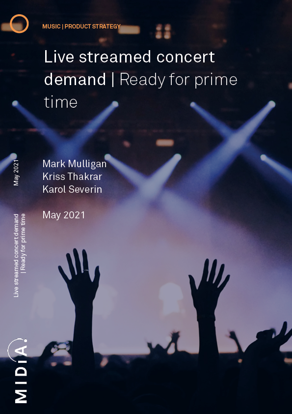 Cover image for Live streamed concert demand