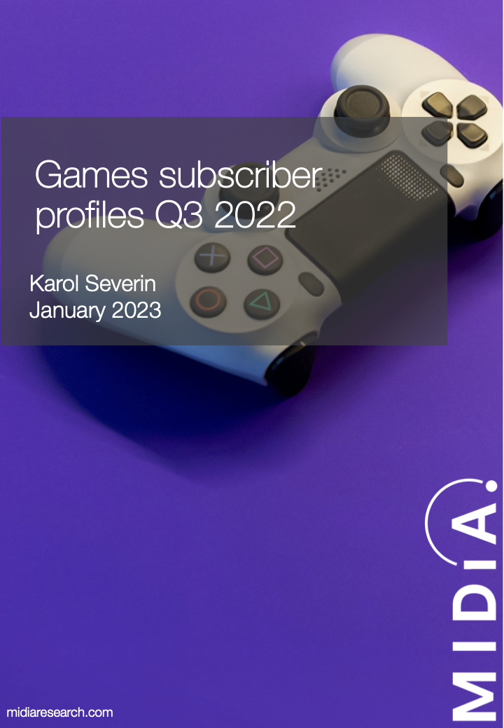Cover image for Games subscriber profiles Q3 2022