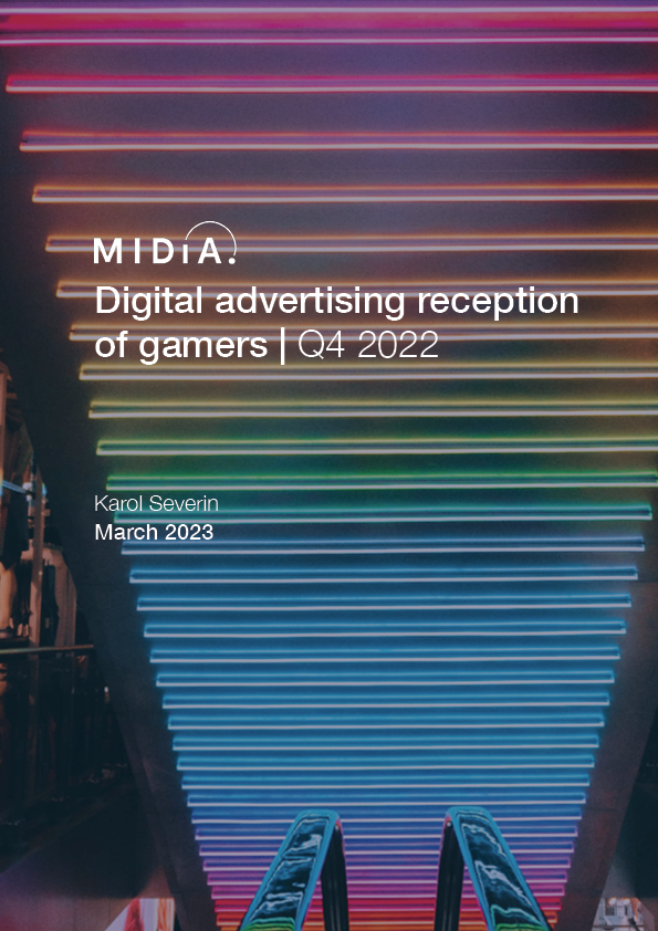 Cover image for Digital advertising reception of gamers, Q4 2022