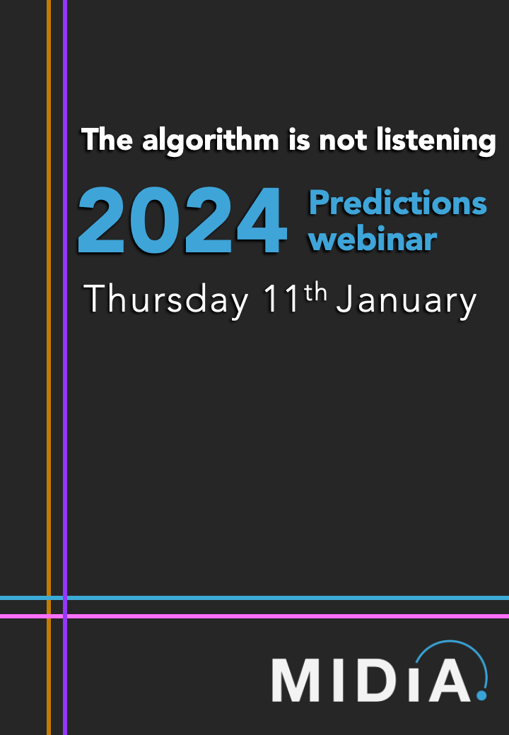 Cover image for MIDiA's 2024 predictions webinar