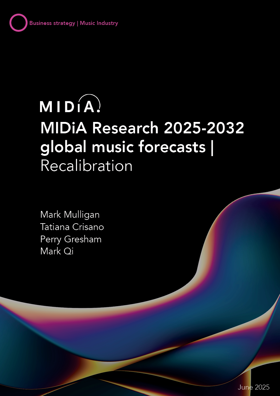 MIDiA Research 2025-2032 global music forecasts Cover image for MIDiA Research 2025-2032 global music forecasts