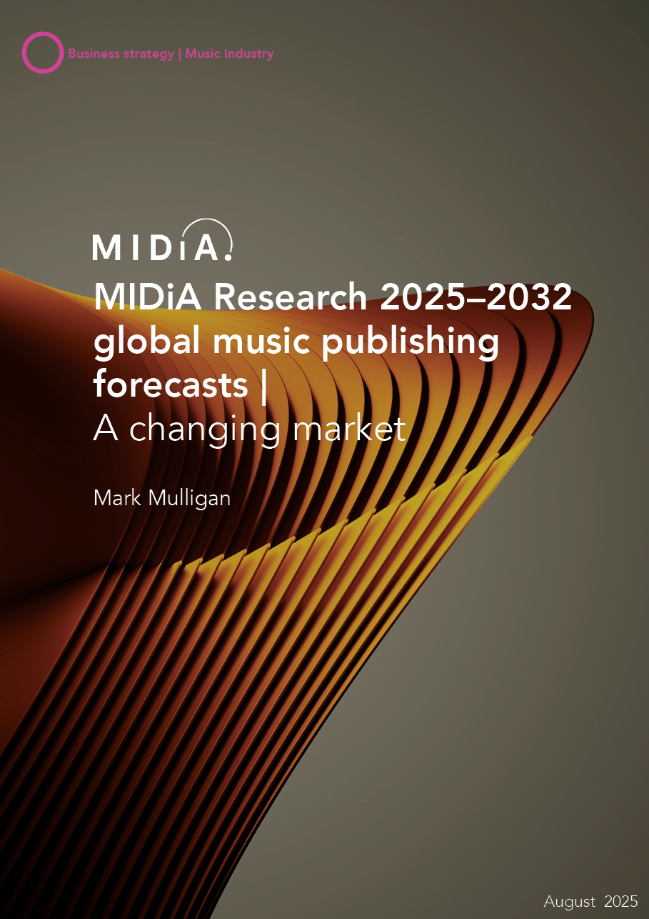 Cover image for MIDiA Research 2025-2032 global music publishing forecasts