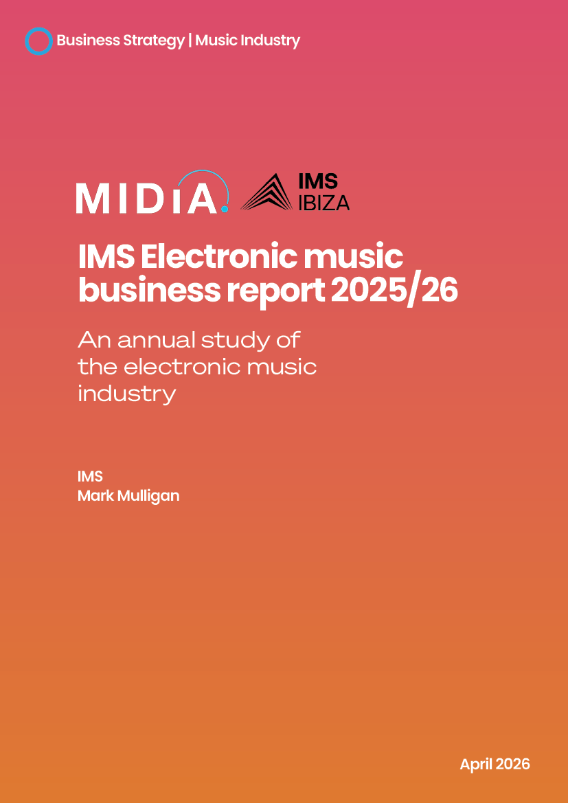 Cover image for IMS Electronic music business report 2025/26